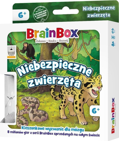 Loja edukative Rebel BrainBox Pocket Dangerous Animals, 25 kartela, për kalamaj