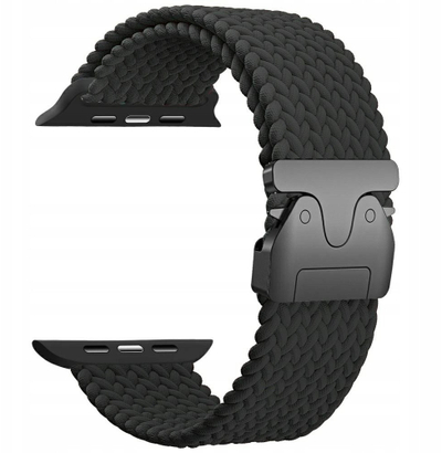 Rrip ore Beline Woven Nylon Parachute për Apple Watch 38/40/41mm, najlon i endur, i zi