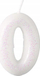 Свеќа за торта Amscan Glittered Number 0, 6.5 cm, бела со сјај