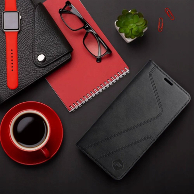 Këllëf-llibër Forcell F Protect për iPhone 14 Pro Max, me RFID blocker, i zi