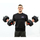 Set pesha EB Fit Dumbbells 4 në 1, 20 kg, rregullueshëm, i zi me të kuqe