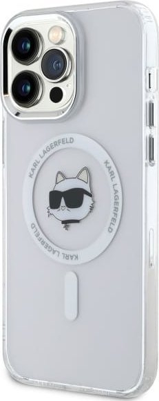 Kapak telefoni Karl Lagerfeld KLHMP14XHLSCHH, për iPhone 14 Pro Max 6.7", hardcase, i bardhë