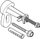 Set montimi muri Grohe për cisterne Slim Rapid SL, metal, gri