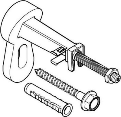 Set montimi muri Grohe për cisterne Slim Rapid SL, metal, gri
