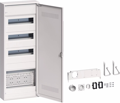Kuti shpërndarëse Hybryd VA603WWH, 36 module, montim sipërfaqësor, derë plastike, e bardhë