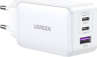 Karikues muri Ugreen Nexode 15339, 65W, 2x USB C 1x USB A, i bardhë