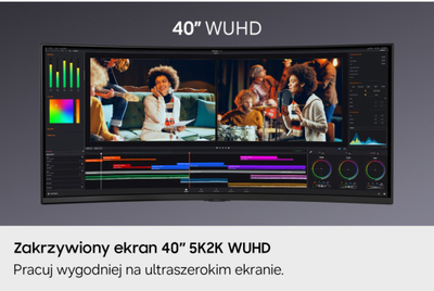 Monitor Samsung ViewFinity S8 LS40H850, 40", WUHD 5K2K, 144Hz, i zi