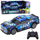 Makina me pult RC Racing Car, trup me drita, 27MHz, e zezë blu
