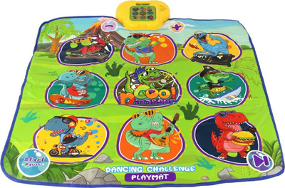 Tapet vallëzimi Leantoys me dinosaurë, 90x86 cm, shumëngjyrësh