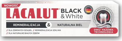 Pastë dhëmbësh Lacalut Black and White, zbardhuese, 75ml