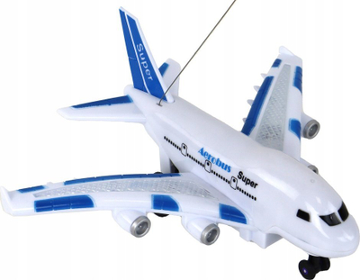 Aeroplan lodër me telekomandë Leantoys Aerobus, me drita edhe tinguj, i bardhë
