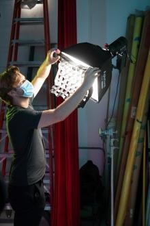 Softbox Aputure LS 60, 35 x 35 cm, me grid, i zi