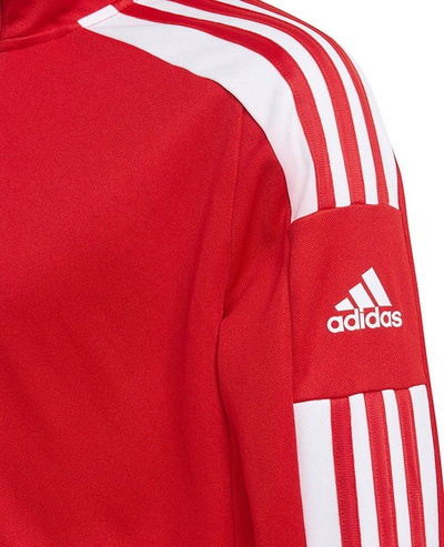 Bluzë sportive për kalamaj Adidas Squadra 21 Jr GP6470, poliester i ricikluar, Aeroready, e kuqe