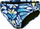 Rroba banje për burra Speedo 5cm Escape Briefs, ECO EnduraFlex, print me shumë ngjyra, blu
