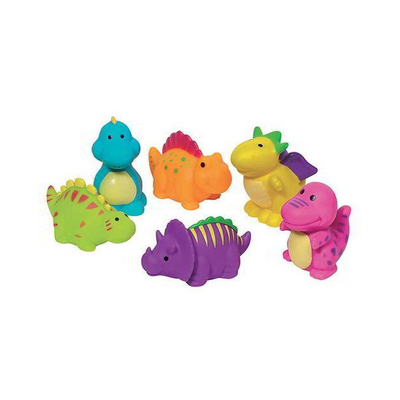 Lodër uji Goki Dinozaurë, set 6 copë, gome, shumëngjyrësh