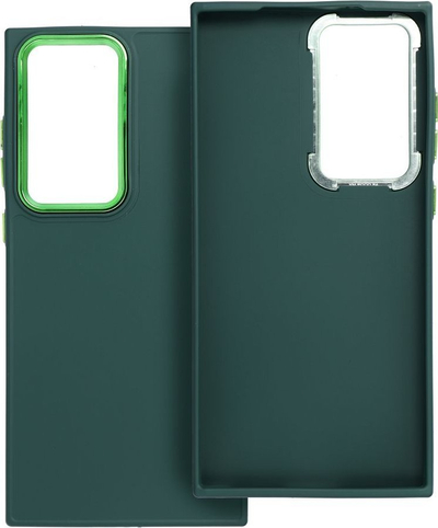 Mbulesë telefoni FRAME për Samsung Galaxy S23 Ultra, PU TPU, jeshile