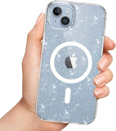 Këllëf Tech-Protect FlexAir Hybrid MagSafe, glitter transparent, për iPhone 15 Pro