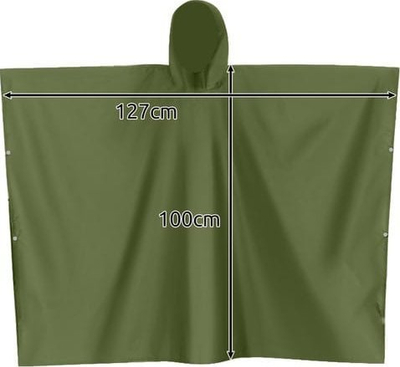 Ponço shiu Paszcz, unisex, me kapuç, ngjyrë ulliri