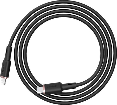 Kabllo USB Acefast Type C Lightning, 1.2 m, 30W, e zezë