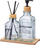 Set difuzer arome GILO me shkopinj, shishe qelqi 300 ml, ene locioni 500 ml, kapake bambuje