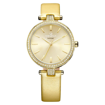 Рачен часовник за жени Giewont Sapphire Gold GW9890-A3, 34mm, аналоген, златен