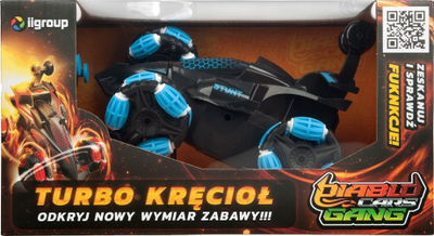 Makineri lodër me pult Rastar Diablo Cars Gang Turbo Spinner, bën truke HELICOPTER, shumëngjyrëshe
