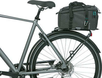 Çantë bagazhi biçiklete Basil Discovery 365D, 9L, sistem MIK, gri e errët