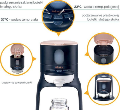 Аппарат за шише Beaba Bibexpresso 2in1, брзо загревање, Night Blue