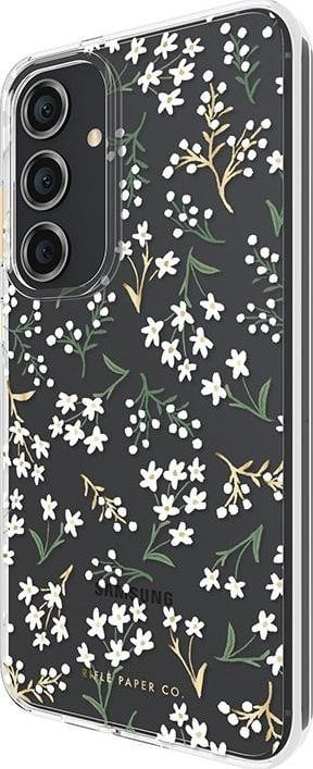 Mbulesë telefoni Rifle Paper Co Clear, për Samsung Galaxy S24 Plus, me lule Petite Fleurs, transparente