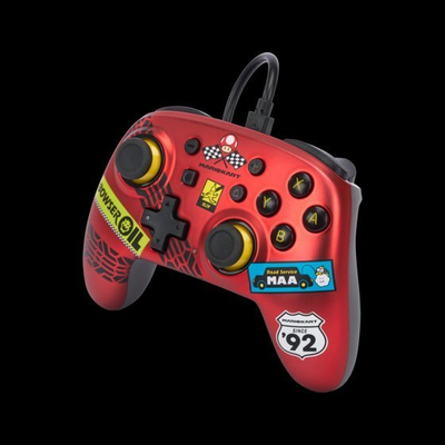 Kontroller PowerA Nano Mario Kart, me kabllo, i kuq