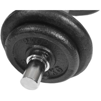 Set hantelash Best Sporting, 10 kg, me disqe gize, i zi