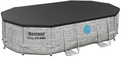 Pishinë me kornizë Bestway Steel Pro Max 56946, 488x305x107 cm, pompë me rërë, blu