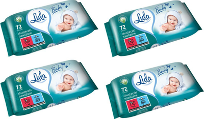 Peceta të lagta Lula Aloe, set 4x72 copë, për bebe