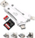 Adapter USB CoreParts iFlashDevice HD, Lightning Micro USB Type C, lexues SD microSD, i bardhë