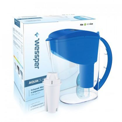 Филтерска шише за вода Wessper WES025-BU, 150L, дигитален покажувач за филтер, сина