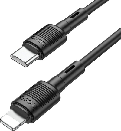 Kabllo USB C në Lightning Hoco X83 Victory, PD 20W, 1m, e zezë