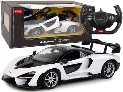 Makina me telekomandë Rastar McLaren Senna, 1:14, e bardhë