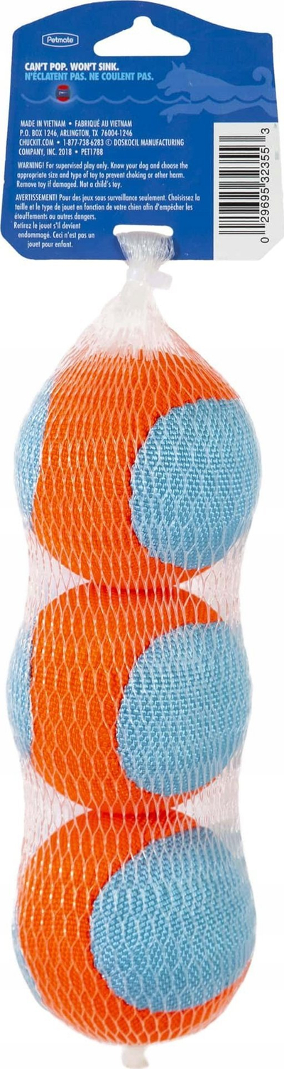 Topa loje për qen Chuckit Amphibious Balls, set me 3 copë, që notojnë, portokalli edhe blu