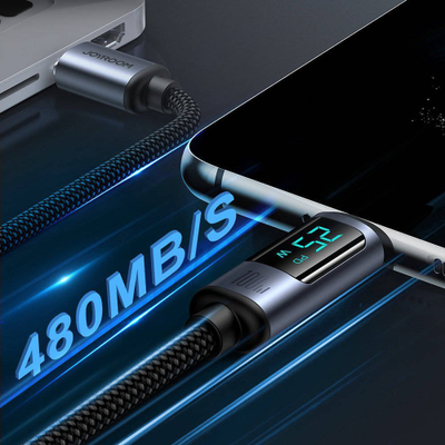 Kabllo USB Joyroom S-CC100A16, USB-C në USB-C, 1.2m, 100W, e zezë