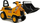 Buldozer ride-on Leantoys, eskavator lodër me kovë që lëviz, i verdhë