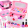 Set kozmetike për kalamaj Makeup Painting Beauty Case, valixhe, rozë