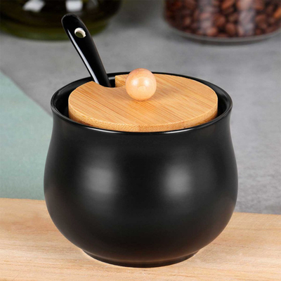 Сад за шеќер Vilde Sugar Bowl Ceramic Black, керамика, 250 ml, црн