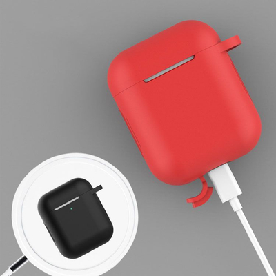 Mbulesë silikoni për AirPods Pro, me karabinë, rozë