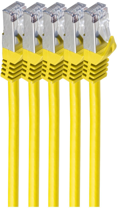 Set kabllosh rrjeti Shiverpeaks BS75515-Y-SET5, Cat.7, 5m, RJ-45, e verdhë