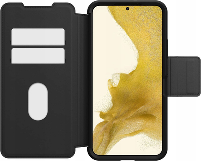 Këllëf-portofol OtterBox Strada Folio për Samsung Galaxy S22 Plus, me vend për karta, me kapëse magnetike, i zi