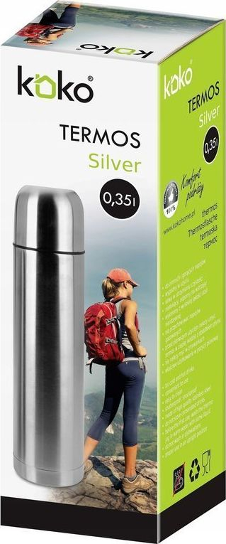 Termus Koko KO-6408, 350ml, çelik inox, argjendtë