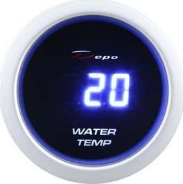 Matës temperature uji Depo DBL 52mm, ekran dixhital, dritë blu