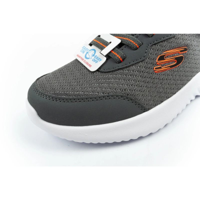 Atlete për kalamaj Skechers Bounder Techrox Heather, rrjetë sintetike, shollë me amortizim, gri