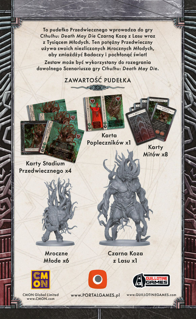 Lojë tavoline zgjerim CMON Cthulhu Death May Die Black Goat of the Woods, për 1 5 lojtarë, bashkëpunuese, me horror