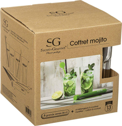 Set gotash qelqi Secret de Gourmet Glass, 4x 360 ml, transparent